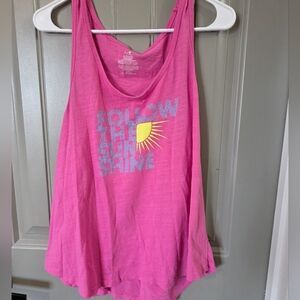 Secret Treasures Womans Size XL Pink Sunshine Tank Top